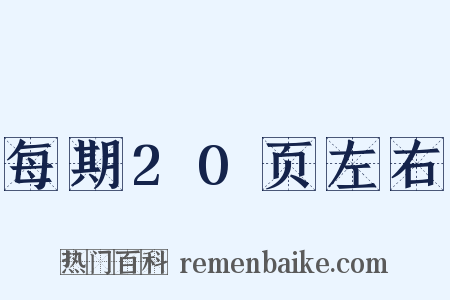 每期20页左右是什么意思的图片